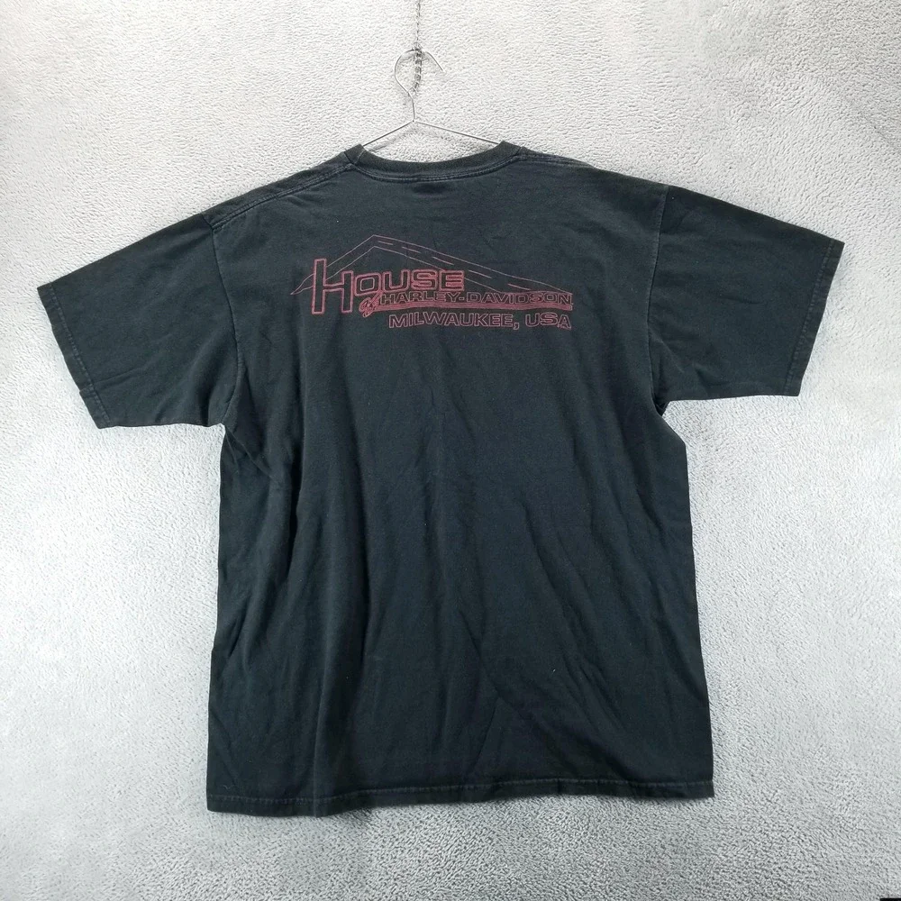 VTG Harley Davidson Shirt Mens XL Black USA 100 Years Anniversary Motorcycle Tee